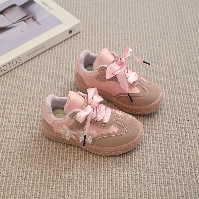 2025 New Children's Fashion Sports Shoes Lightweight Children's Leisure Princess Comfortable Sweet Girl Casual Shoes