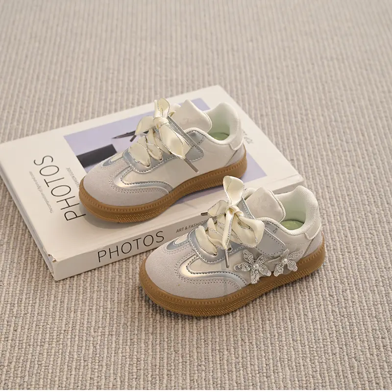 2025 New Children's Fashion Sports Shoes Lightweight Children's Leisure Princess Comfortable Sweet Girl Casual Shoes