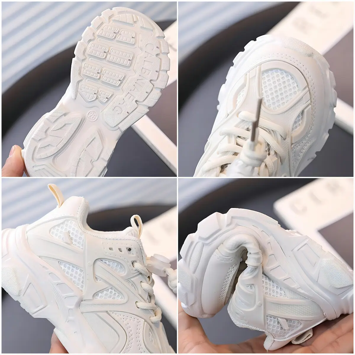 Children Shoes 2025 Spring Autumn Kids Sneakers Soft Breathable Mesh Unisex Boys Girls Casual Sport Shoes Black, White