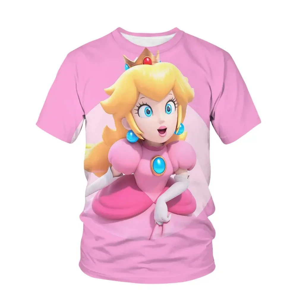 3-8 Years Old Toddler Clothing Super Mario T-shirt Boys Girls T Shirt Kids Clothes Kawaii Cartoon T-shirt Boy Tops Tees Summer