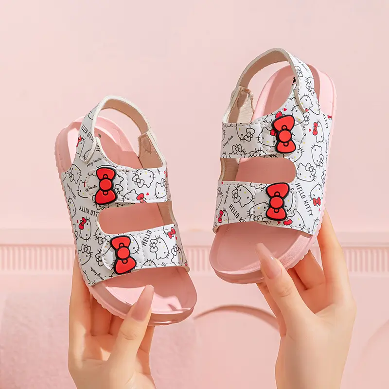 Sanrio Hellokitty Children's Summer Shoes Cute EVA Beach Non-Slip For Baby Girls Footwear Soft Infant Kids Fashion Sandals