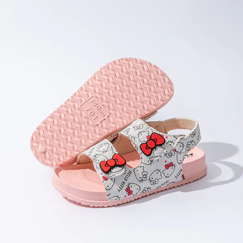 Sanrio Hellokitty Children's Summer Shoes Cute EVA Beach Non-Slip For Baby Girls Footwear Soft Infant Kids Fashion Sandals