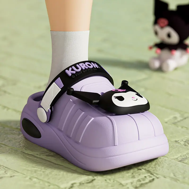 New Sanrio Hello Kitty Hole Sandals Slippers Kt Cat Sandals Kawaii Eva Anime Home Beach Shoes Summer Slippers Adult Kids Gifts