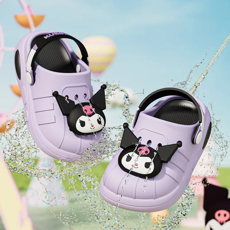 New Sanrio Hello Kitty Hole Sandals Slippers Kt Cat Sandals Kawaii Eva Anime Home Beach Shoes Summer Slippers Adult Kids Gifts