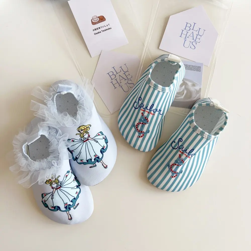 deer jonmi 2025 Summer Children Swimming Shoes Cartoon Printed Non-slip Boys Girls Beach Water Playground Shoes