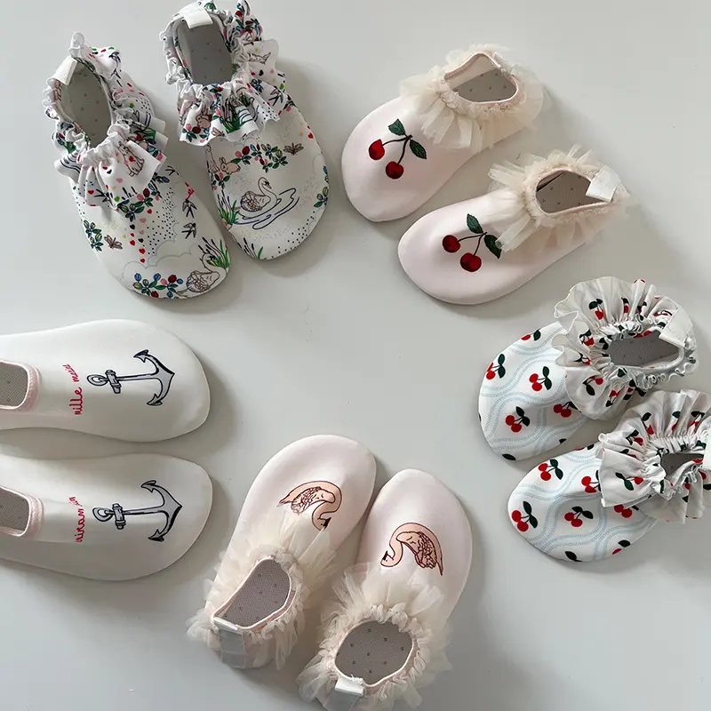 deer jonmi 2025 Summer Children Swimming Shoes Cartoon Printed Non-slip Boys Girls Beach Water Playground Shoes