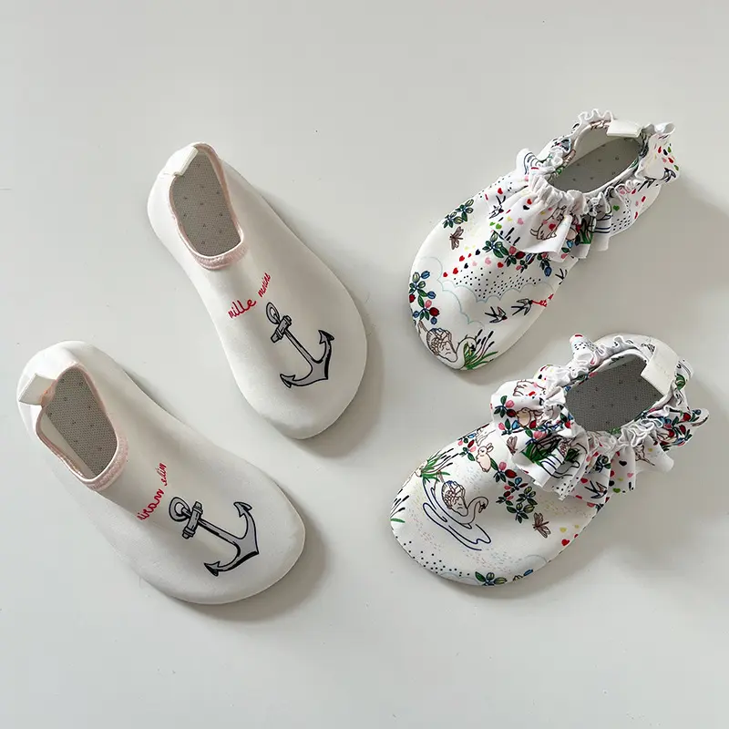 deer jonmi 2025 Summer Children Swimming Shoes Cartoon Printed Non-slip Boys Girls Beach Water Playground Shoes