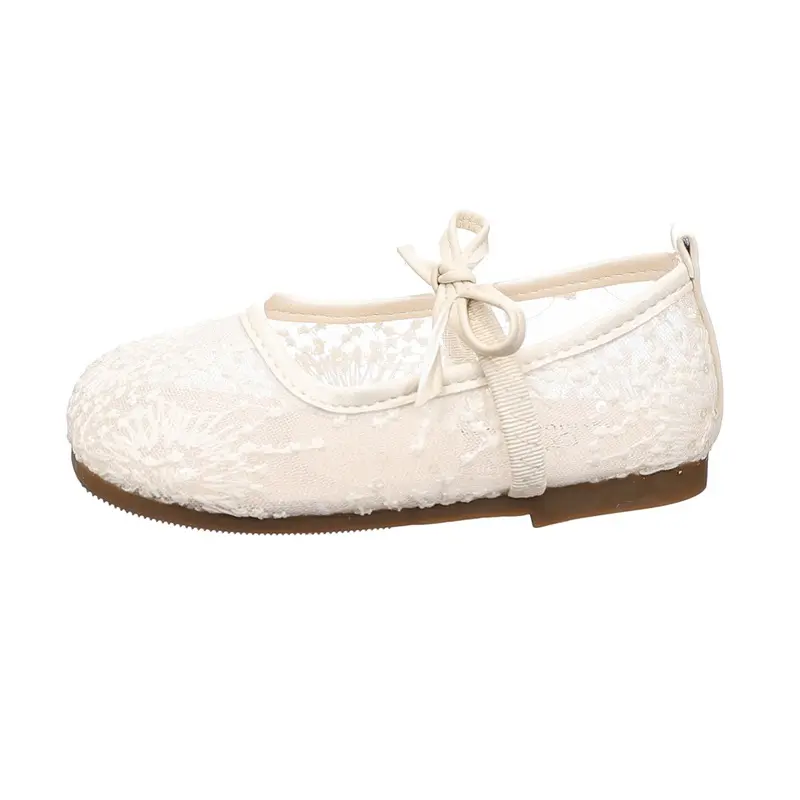 Girls Spring Summer Shoes Newly Comfort Soft Sole Kids Shoes Breathable Non-Slip Casual Sandals Flexible Elegant Princess Flats