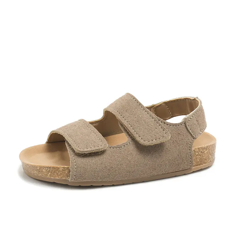 2025 Brand Children's Suede Sandals with Arch Support Summer Boys Slip-On Beach Shoes Casual Baby Girl Water Shoes Child I04262