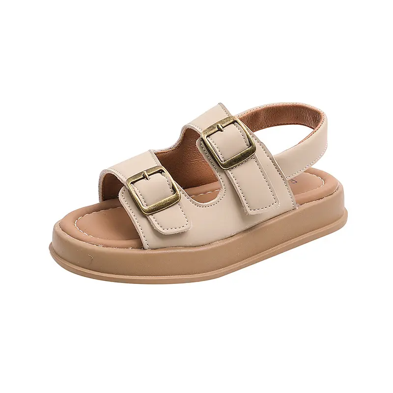 Kids Sandal 2024 New Summer Sandals for Boy Fashion Girls Thick Bottom Causal Sandals Children Beach Shoes Open-toe Hook Loop