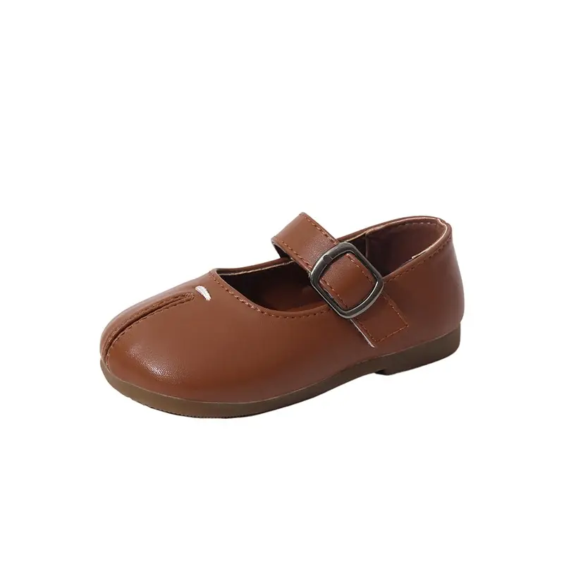 2025 Children Princess Shoes for Girls Spring New Fashion Korean Style Soft Bottom Anti-slippery Versatile Chic Pu Leather Shoes