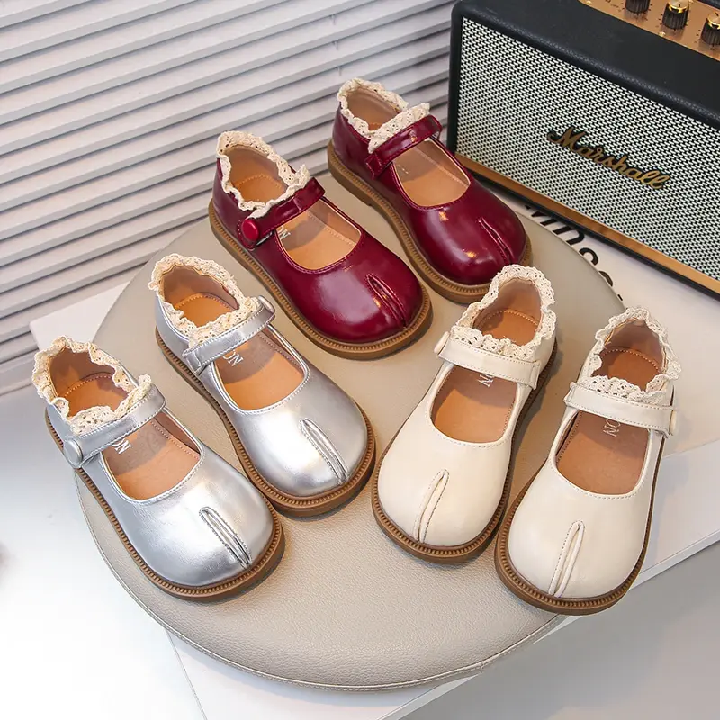 2025 Children Leather Shoes for Girls Spring Autumn New Fashion Korean Style Soft Anti-slippery Versatile Chic Princess Shoes