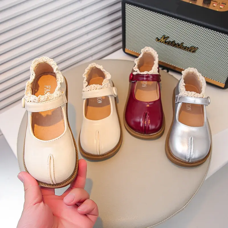 2025 Children Leather Shoes for Girls Spring Autumn New Fashion Korean Style Soft Anti-slippery Versatile Chic Princess Shoes
