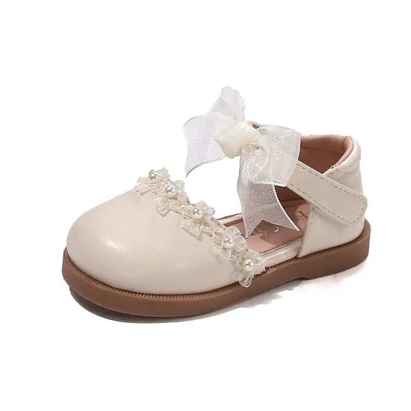 2025 Spring New Children Princess Leather Shoes for Girls Fashion Korean Style Elegant Soft Bottom Anti-slippery Dress Shoes