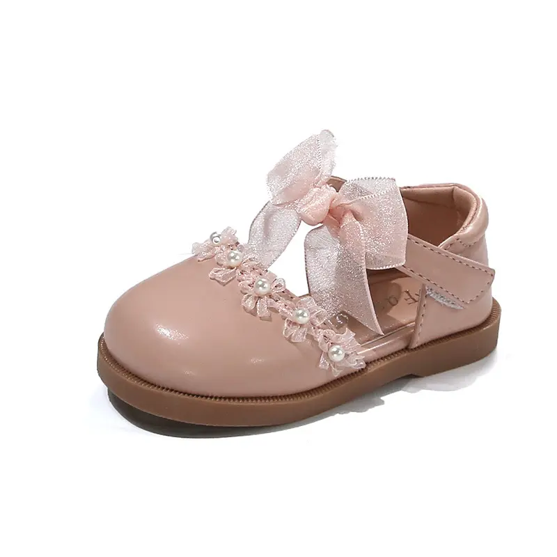 2025 Spring New Children Princess Leather Shoes for Girls Fashion Korean Style Elegant Soft Bottom Anti-slippery Dress Shoes