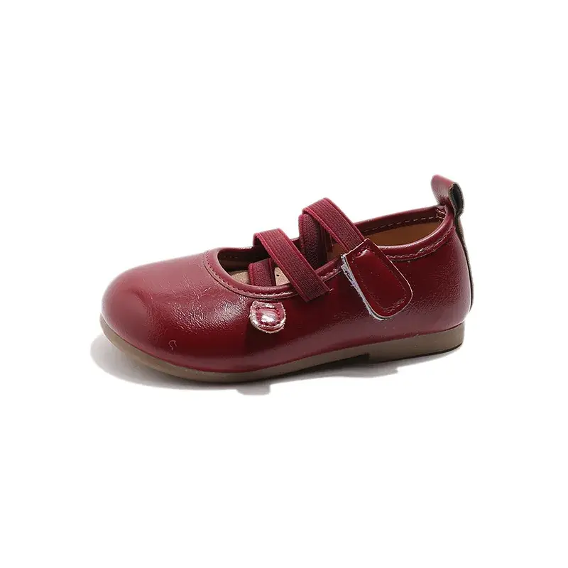 2025 Children Leather Shoes for Girls Spring New Fashion Korean Style Soft Anti-slippery Versatile Chic Princess Ballet Shoes