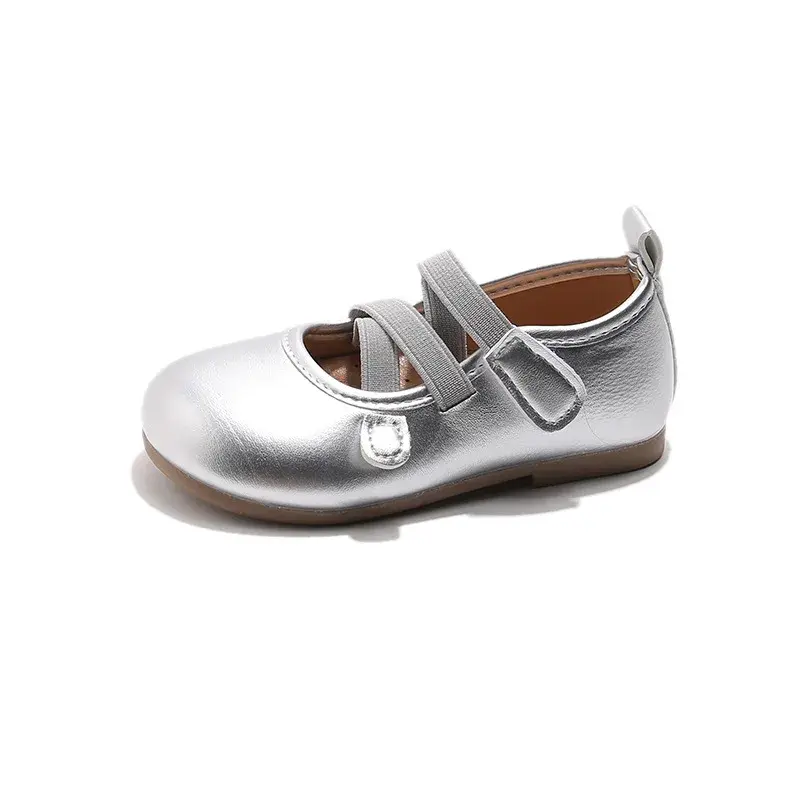 2025 Children Leather Shoes for Girls Spring New Fashion Korean Style Soft Anti-slippery Versatile Chic Princess Ballet Shoes