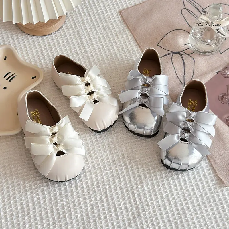 2025 Children Leather Shoes for Girls Spring Autumn New Fashion Korean Style Soft Anti-slippery Versatile Chic Princess Shoes
