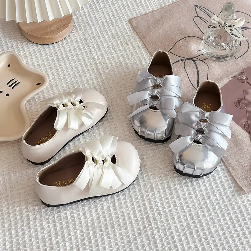 2025 Children Leather Shoes for Girls Spring Autumn New Fashion Korean Style Soft Anti-slippery Versatile Chic Princess Shoes