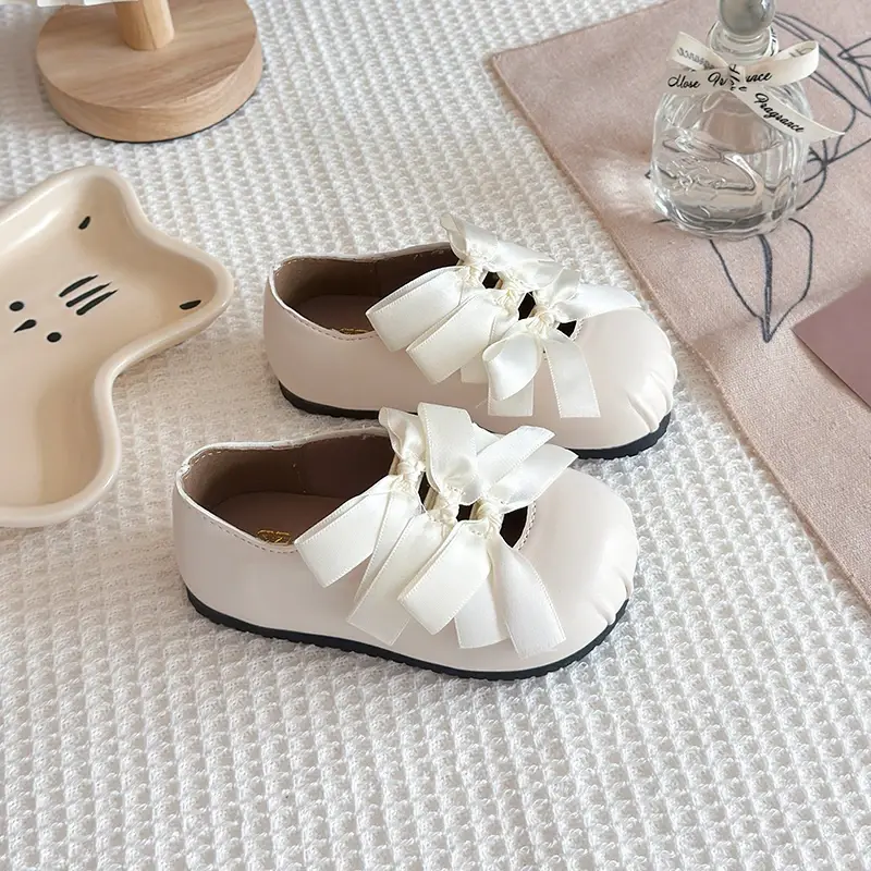 2025 Children Leather Shoes for Girls Spring Autumn New Fashion Korean Style Soft Anti-slippery Versatile Chic Princess Shoes