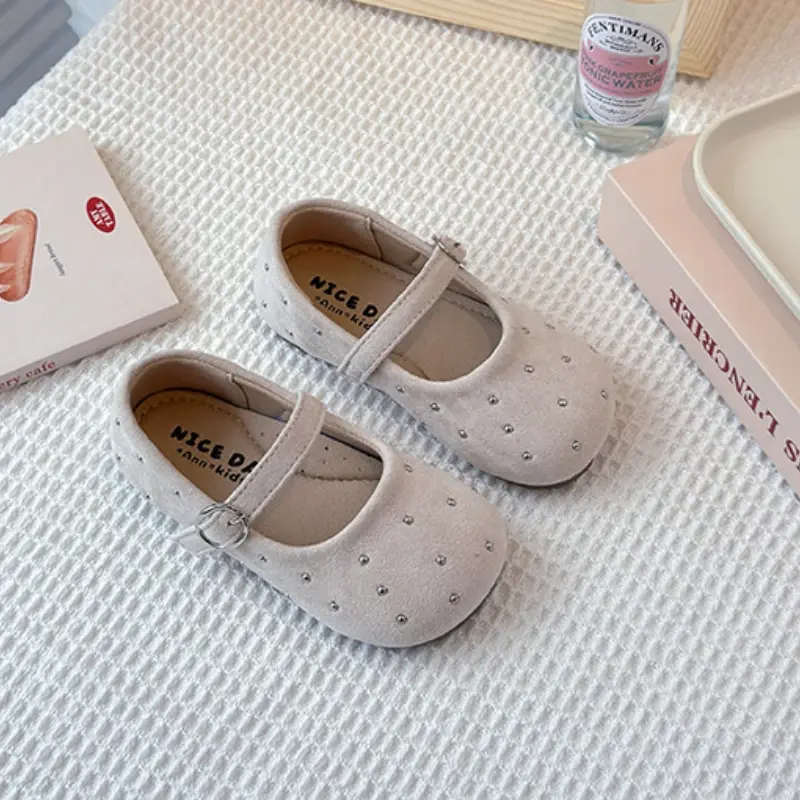 2025 Children Leather Shoes for Girls Spring New Fashion Korean Style Soft Anti-slippery Versatile Chic Wedding Princess Shoes