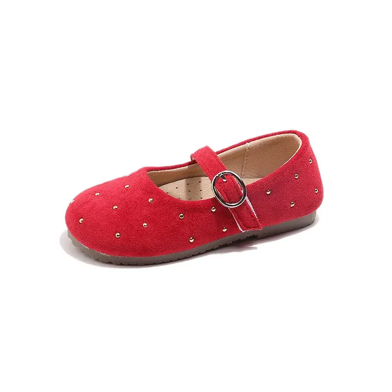 2025 Children Leather Shoes for Girls Spring New Fashion Korean Style Soft Anti-slippery Versatile Chic Wedding Princess Shoes
