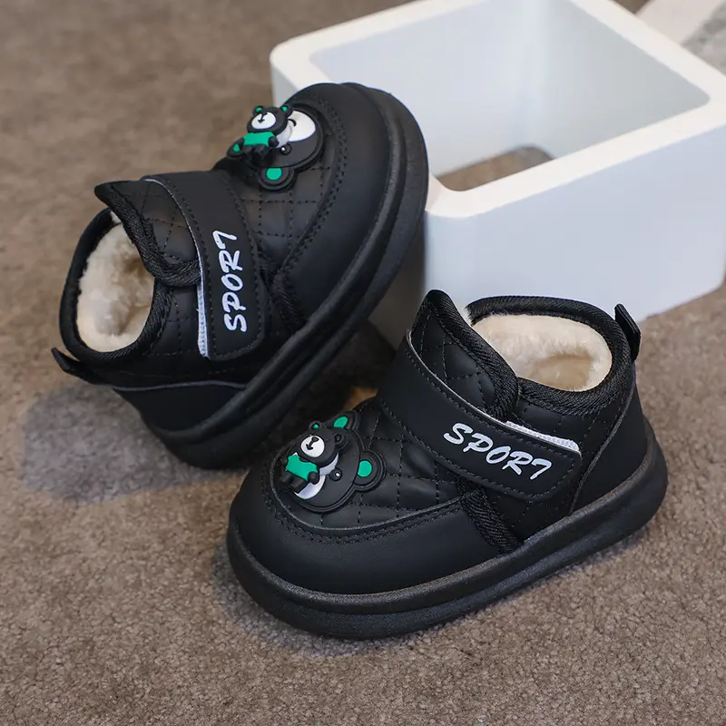 2025 Children Cotton Boots for Girls Boys Winter New Fashion Korean Style Soft Bottom Anti-slippery Versatile Keep Warm Shoes
