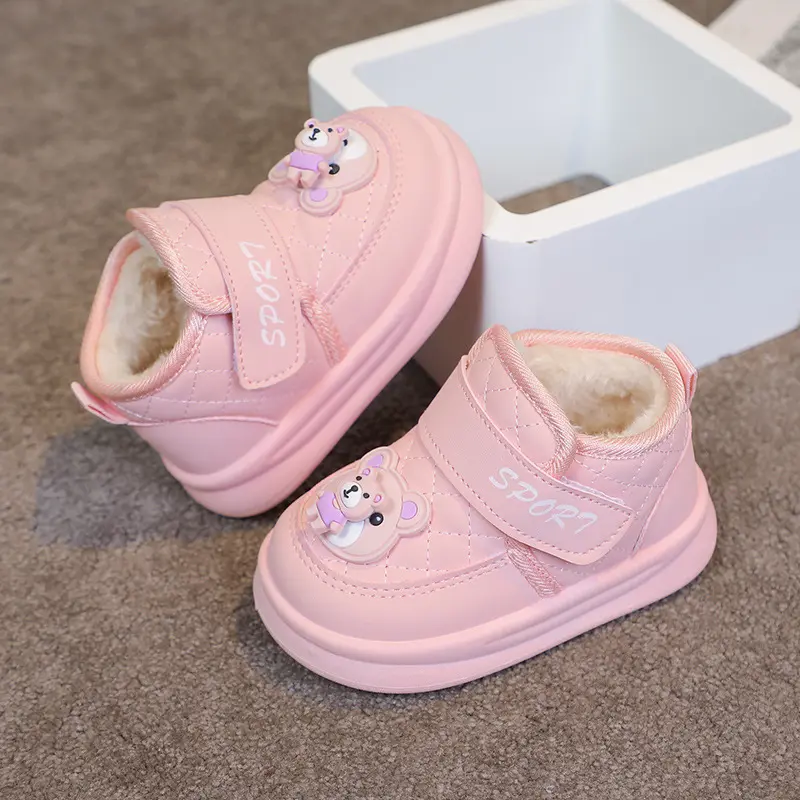2025 Children Cotton Boots for Girls Boys Winter New Fashion Korean Style Soft Bottom Anti-slippery Versatile Keep Warm Shoes