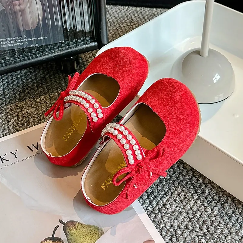 2025 Children Leather Shoes for Girls Spring Autumn New Fashion Korean Style Soft Bottom Anti-slippery Versatile Princess Flats