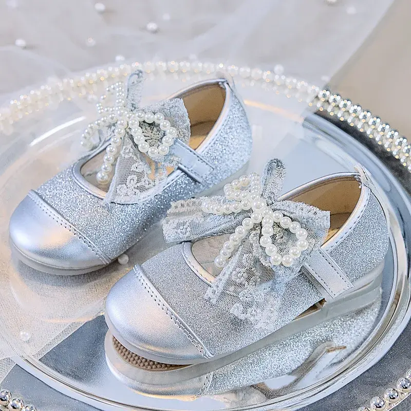 2025 Children Princess Shoes for Girls Spring Autumn New Fashion Korean Style Soft Bottom Anti-slippery Versatile Party Shoes