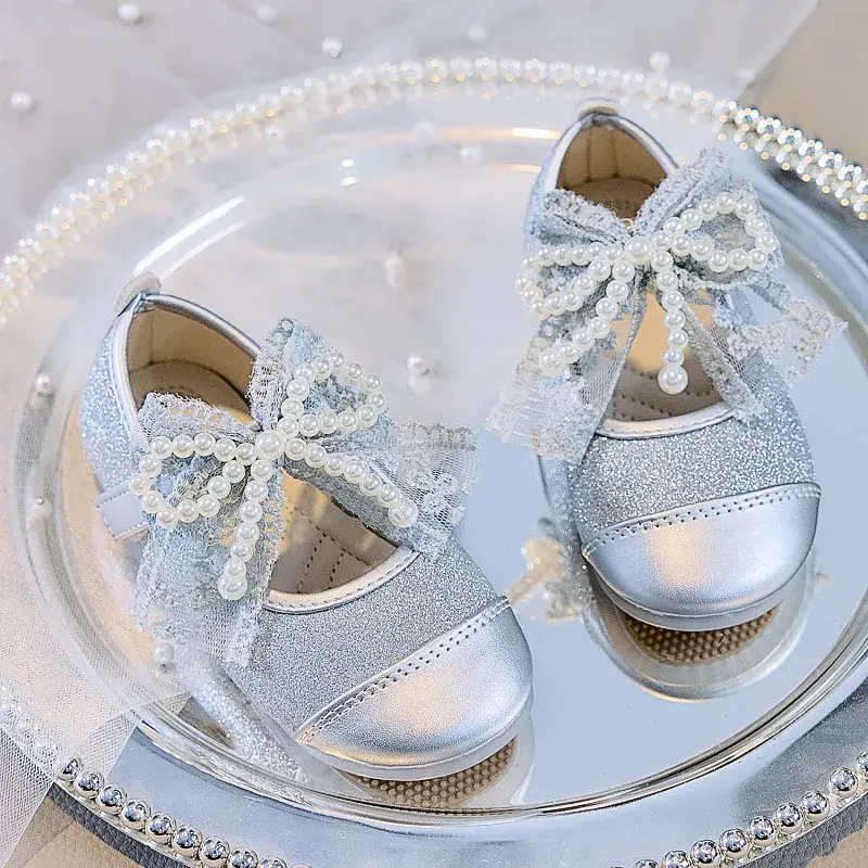2025 Children Princess Shoes for Girls Spring Autumn New Fashion Korean Style Soft Bottom Anti-slippery Versatile Party Shoes