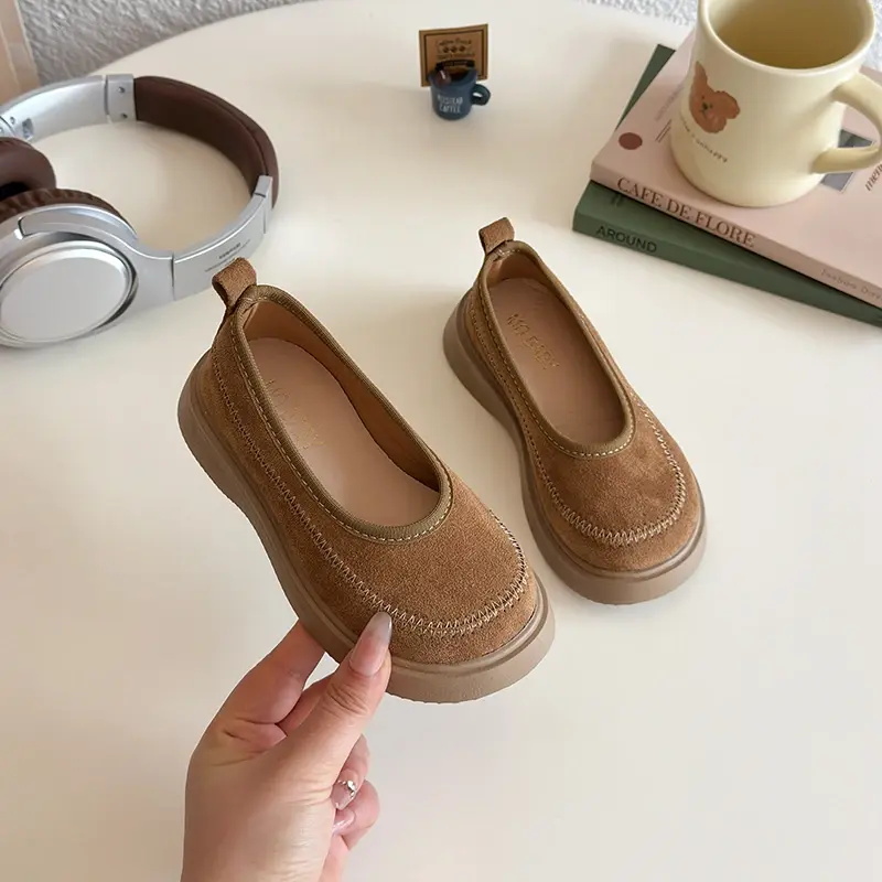 2025 Children Leather Shoes for Girls Spring Autumn New Fashion Korean Style Soft Bottom Anti-slippery Versatile Princess Shoes