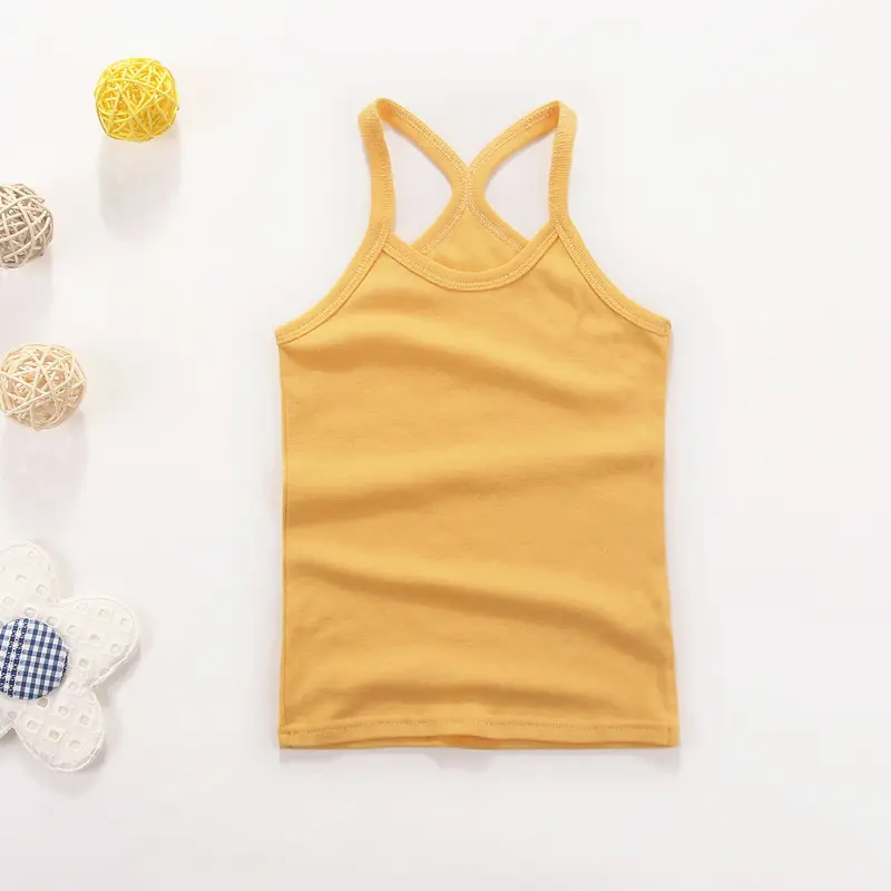 Children Tanks Summer Tops Wear Kid Boy Girl 100% Cotton Sports Vest Waistcoat Clothes Camisoles Kids Girls Casual Vests Outfits