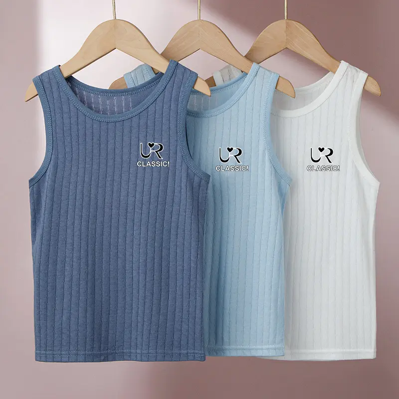 Kids Underwear Tee Boys Vests Children Summer Vest Tops for Girls Candy Tank Top Boy Clothes Cotton Tees Sleeveless T-shirt Soft