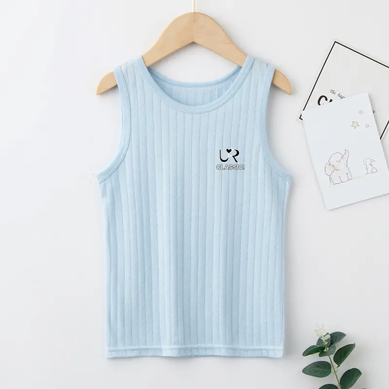 Kids Underwear Tee Boys Vests Children Summer Vest Tops for Girls Candy Tank Top Boy Clothes Cotton Tees Sleeveless T-shirt Soft