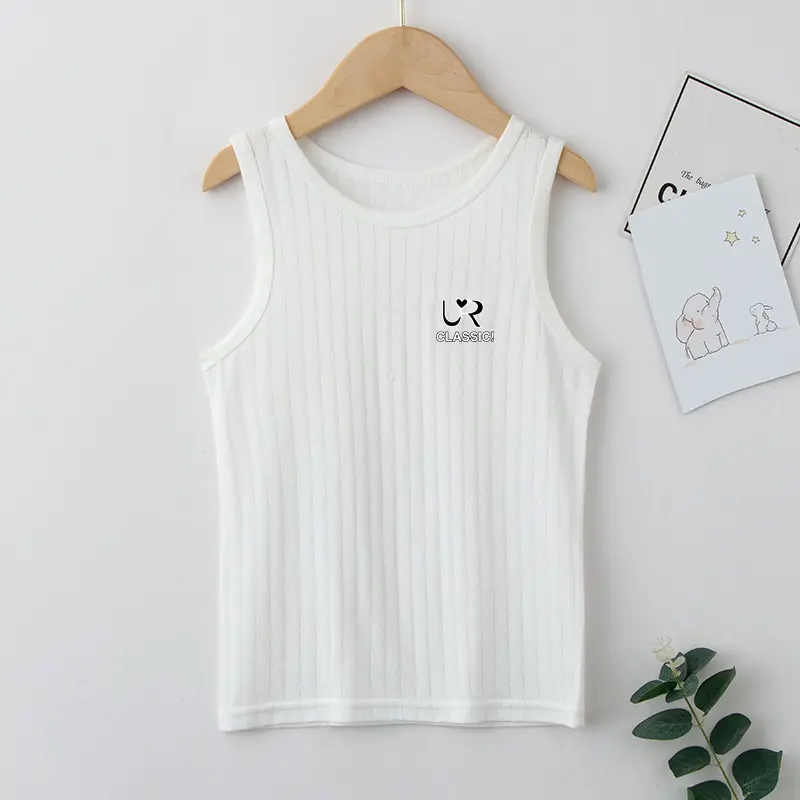 Kids Underwear Tee Boys Vests Children Summer Vest Tops for Girls Candy Tank Top Boy Clothes Cotton Tees Sleeveless T-shirt Soft