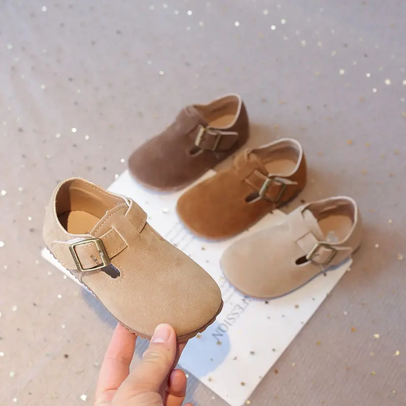 Kids Moccasin Non-slip Trendy Children Leather Shoes British Style Retro 2024 New Fashion Boys Girls Flat Shoes Sweet Soft Sole