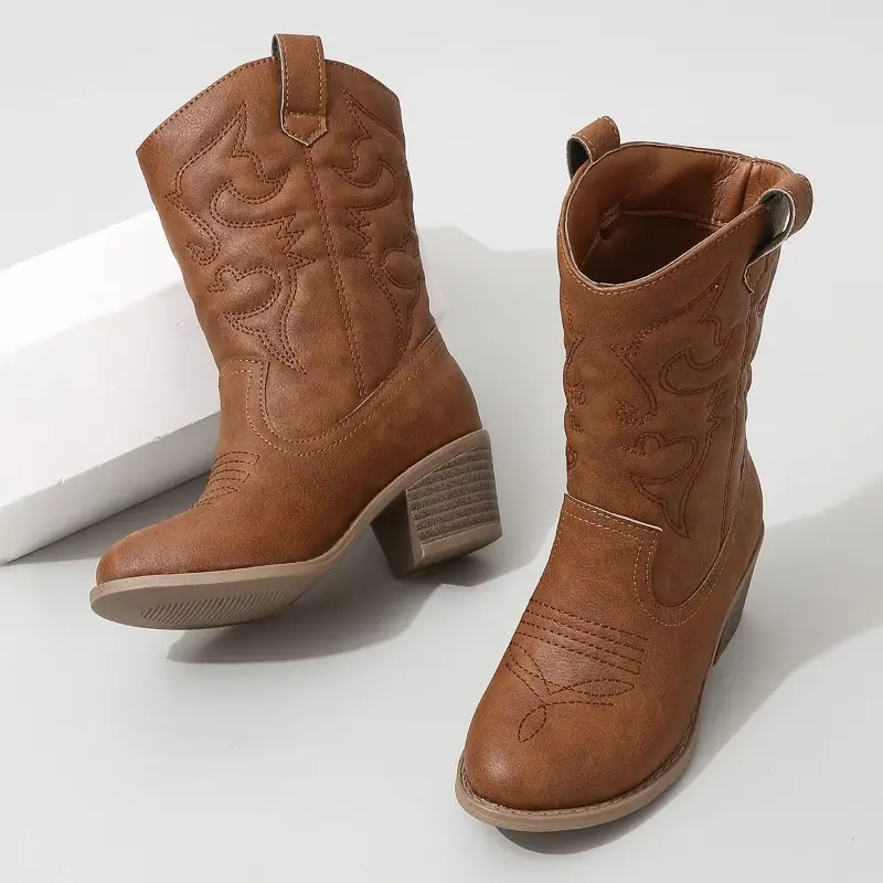 Children Mid Length Boots Soft Sole Fashion Kids Leather Performance Boots Elegant Girls Chelsea Boots Autumn Winter New