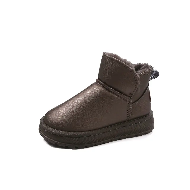 Children Snow Boots for Boys Girls Fashion 2024 Autumn Winter Warm Thick Plush Ankle Boots Anti-skid Kids Boots Classic Rubber