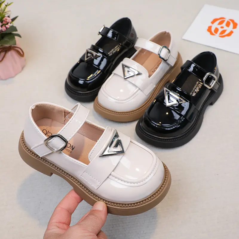 Children Performance Shoes Girls Leather Shoes for Party Wedding Fashion Kids Princess Mary Janes Shoes All Match Size 26-37