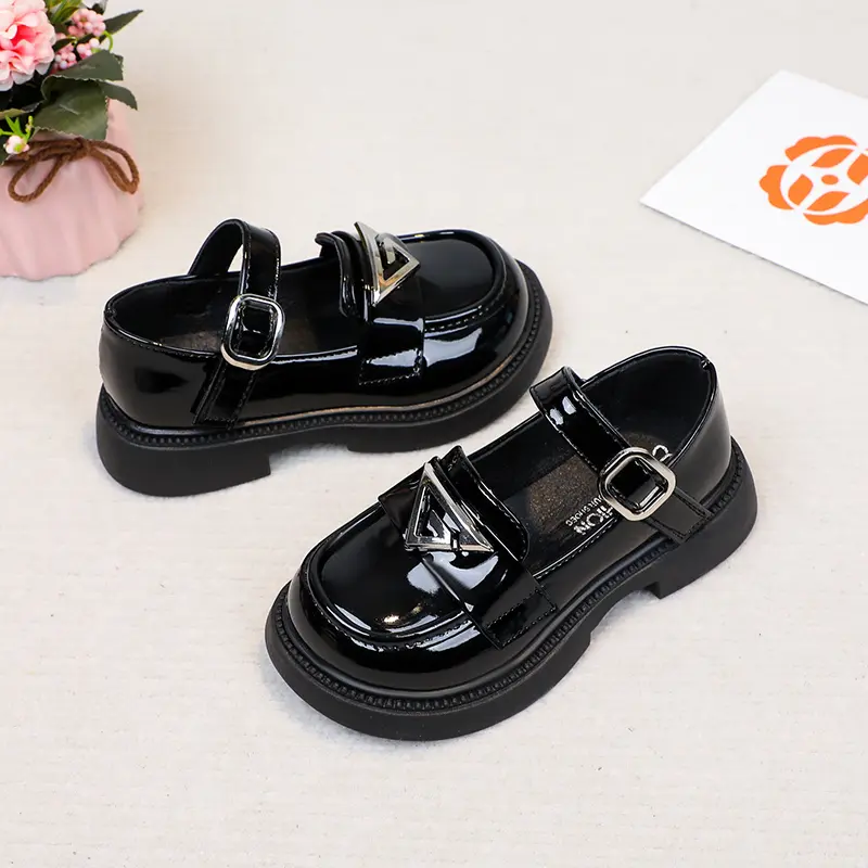 Children Performance Shoes Girls Leather Shoes for Party Wedding Fashion Kids Princess Mary Janes Shoes All Match Size 26-37