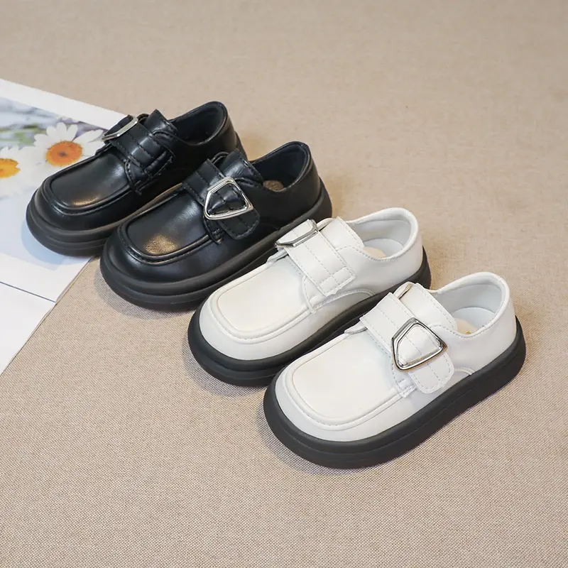 2024 Children Leather Shoes for Girl Autumn New Fashion Korean Style Soft Bottom Anti-slippery Versatile Princess Mary Jane Shoe