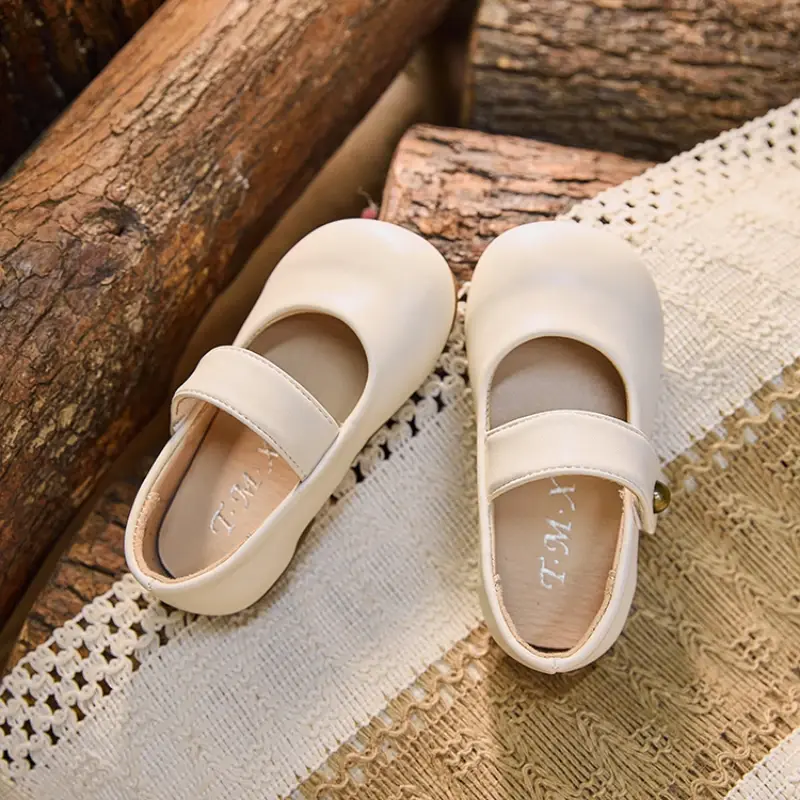 2025 Children Leather Shoes for Girls Spring New Fashion Korean Style Soft Anti-slippery Versatile Chic Elegant Princess Shoes