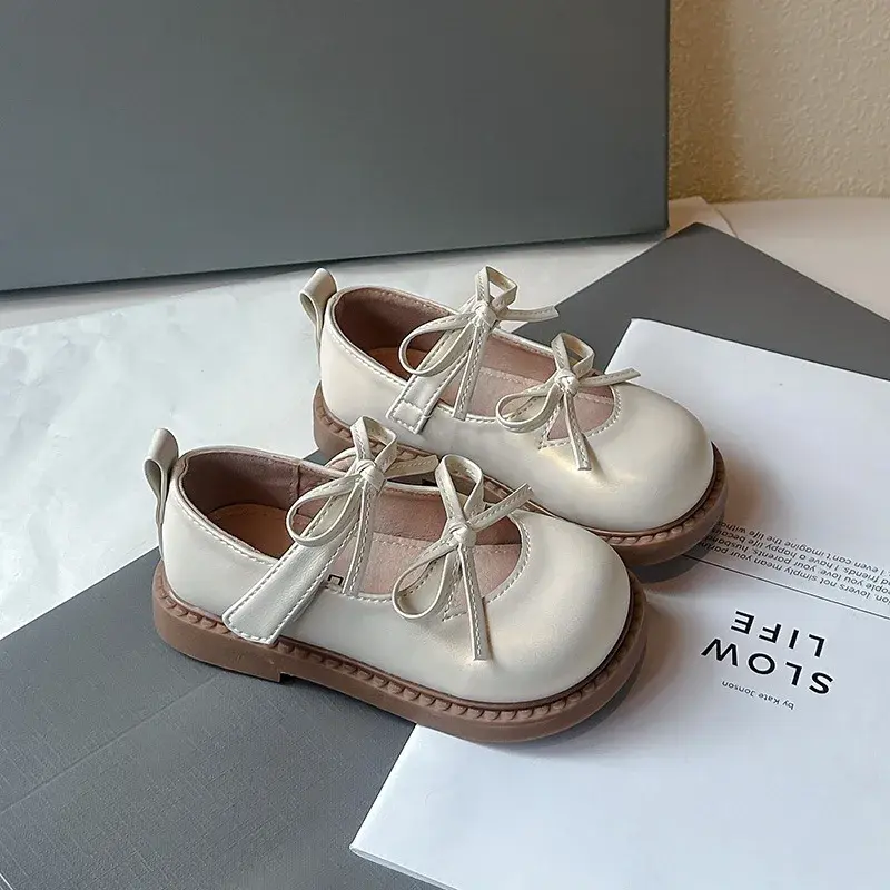 2025 Children Leather Shoes for Girls Spring Autumn New Fashion Korean Style Soft Bottom Anti-slippery Versatile Princess Shoes