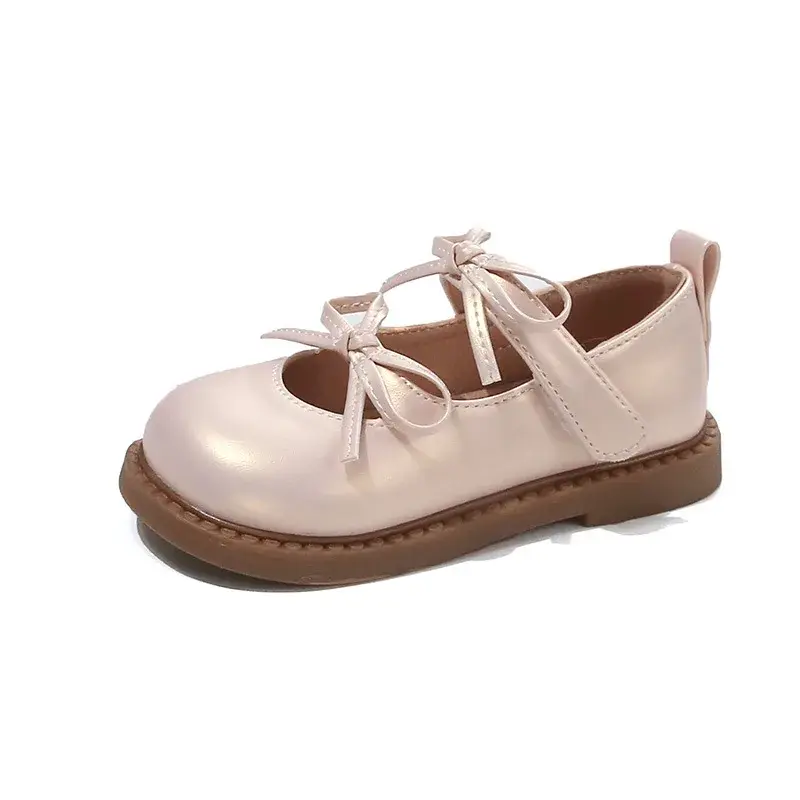 2025 Children Leather Shoes for Girls Spring Autumn New Fashion Korean Style Soft Bottom Anti-slippery Versatile Princess Shoes