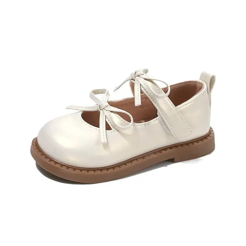 2025 Children Leather Shoes for Girls Spring Autumn New Fashion Korean Style Soft Bottom Anti-slippery Versatile Princess Shoes