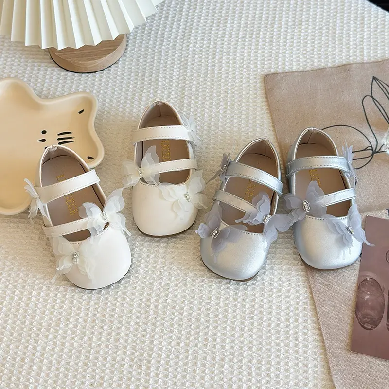 2025 Children Princess Shoes for Girls Autumn New Fashion Korean Style Soft Bottom Anti-slippery Versatile Casual Party Shoes