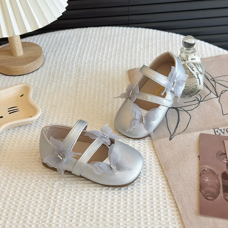 2025 Children Princess Shoes for Girls Autumn New Fashion Korean Style Soft Bottom Anti-slippery Versatile Casual Party Shoes