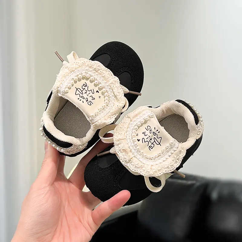 2025 Children Casual Shoes for Girls Autumn New Fashion Korean Style Soft Bottom Anti-slippery Versatile Baby Walk Lace Sneakers