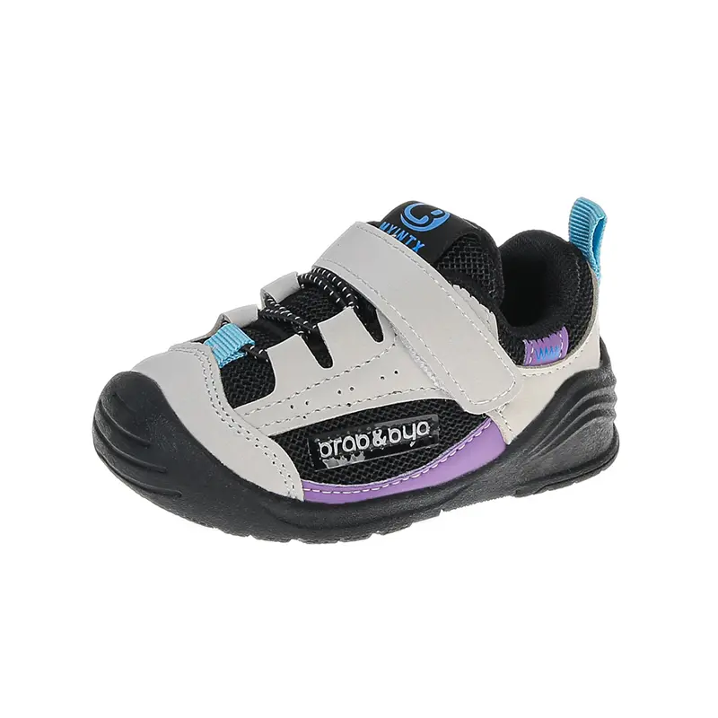 Boys Walking Shoes Toes Capped Mesh Breathable Baby Casual Shoes Hook&loop 2025 Spring Autumn Kids Running Shoes Soft Bottom